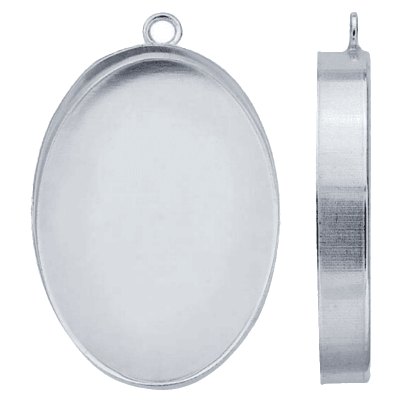 Sterling silver cabochon settings sale