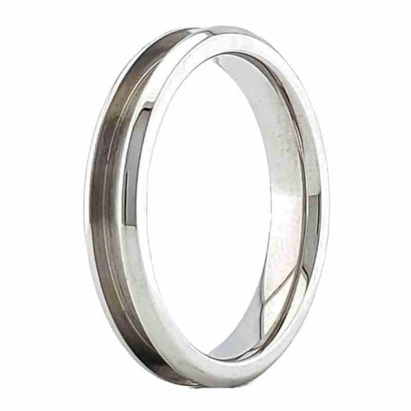 4mm Titanium Ring Core Blank Inlay Channel Comfort Dome Fit - Opal & Findings
