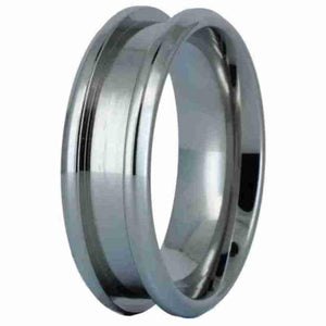8mm Titanium Ring Core Blank Channel for Inlay - Opal & Findings