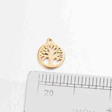 Tree of Life Jewelry Charm - Stainless Steel - Opal & Findings