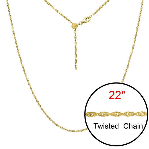 Twist Adjustable Designer Gold Double Plated Chain Jewelry 22