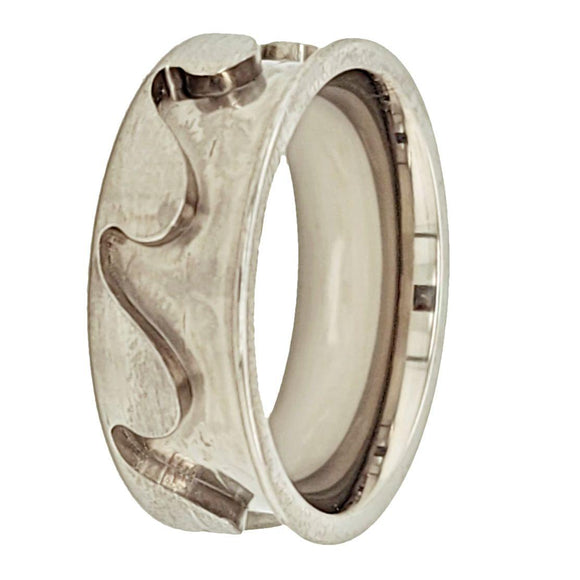 Wave Ring Titanium Ring Core Blank for Inlay