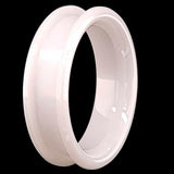 6mm White Zirconia Ceramic Ring Core Blank Channel for Inlay - Opal & Findings