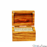 Zebra Wood Ring Display Box - Opal And Findings