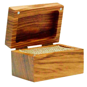 Small Zebrawood Wood Ring Display Jewelry Box - Opal & Findings