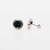 Argentium Silver Studded Earring Blank 10mm