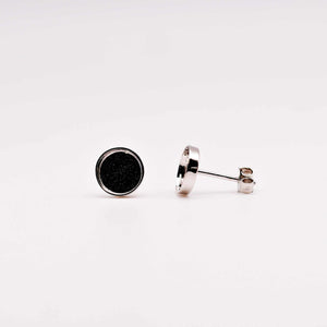 Argentium Silver Studded Earring Blank 10mm