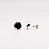 Argentium Silver Studded Earring Blank 10mm