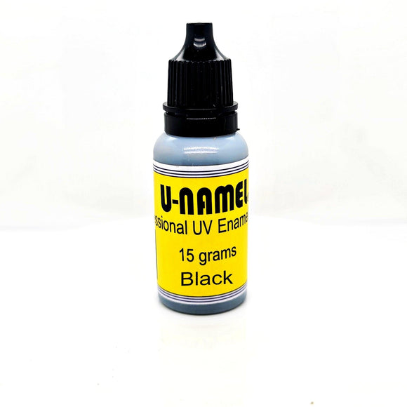 UV Enamel U-NAMEL 15 grams,  BLACK, opaque