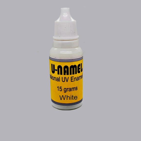 UV Enamel U-NAMEL 15 grams,  WHITE , opaque