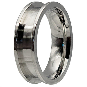 Ceramic Ring Core Blanks For Jewelry Making - Bold 8mm & Slim 4mm With Inlay Groove