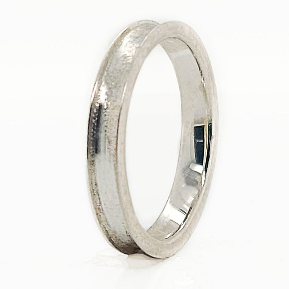 Sterling Silver 3.2mm ring blank W/ 2mm channel